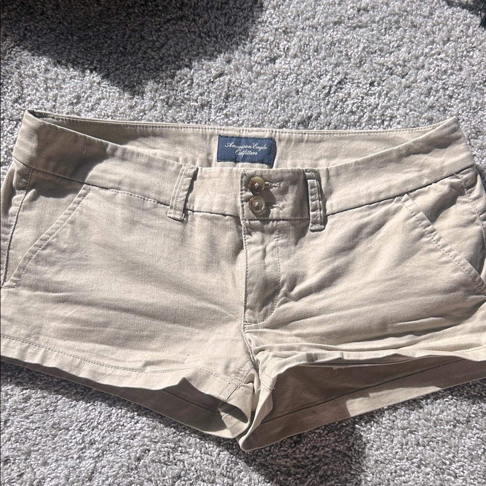 AE Tan Short Shorts